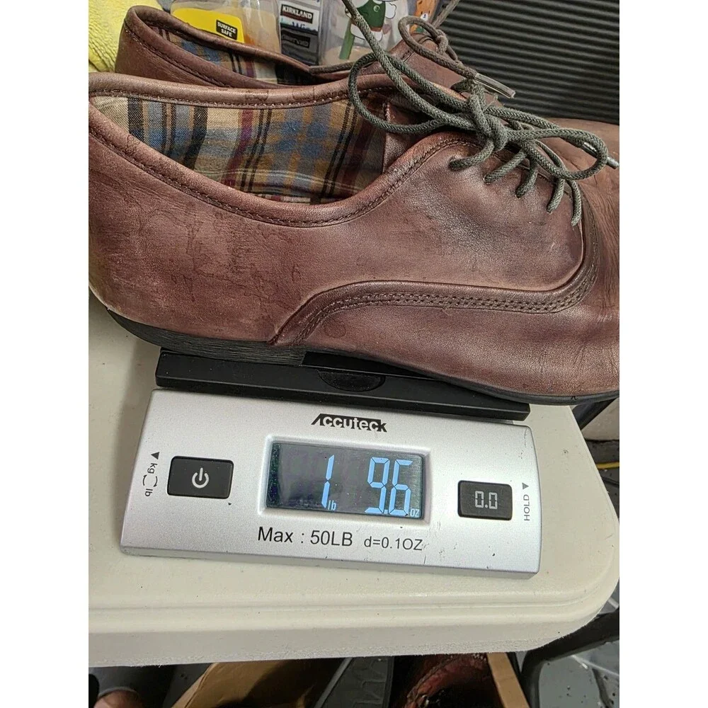 Bed|Stu Mens Bricker Brown Dirty Vegetable Genuine Leather Lace Up Shoes Sz.12